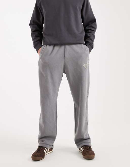 Hollister cuffed baggy sweatpants with logo graphic in navy, 2 of 5