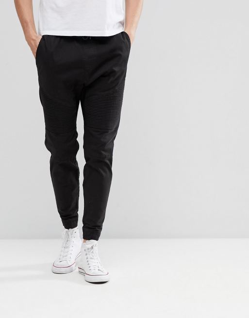 Black biker joggers 2025