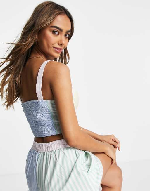 Hollister striped crop top deals