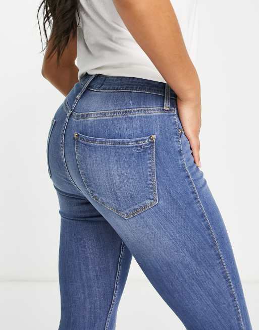 Hollister curvy skinny jeans in mid wash