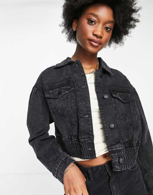 Hollister – Czarna jeansowa kurtka, 3 z 4