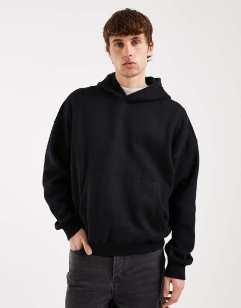Hollister – Czarna luźna bluza z kapturem - view 1