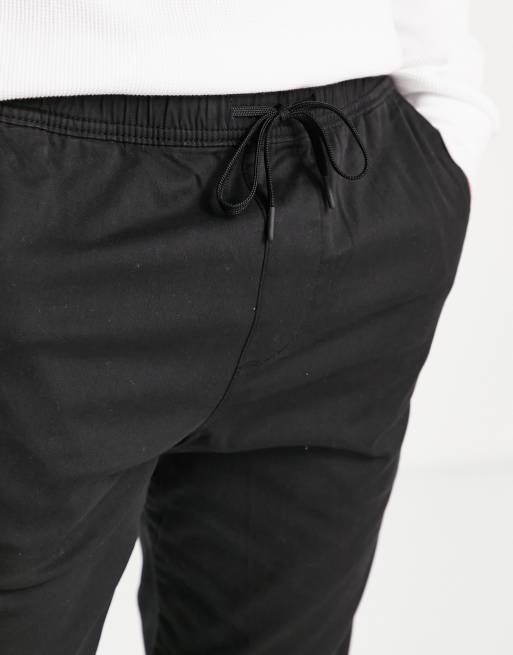 Hollister – Czarne obcisłe joggersy bojówki z kieszeniami, 4 z 4