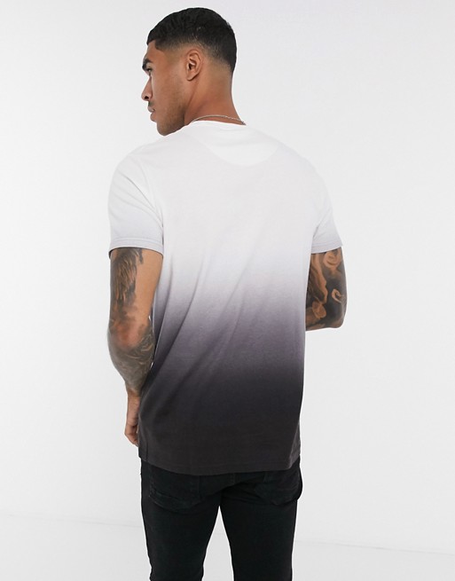 Hollister – Czarny T-shirt z okrągłym dekoltem i efektem ombre IBUO