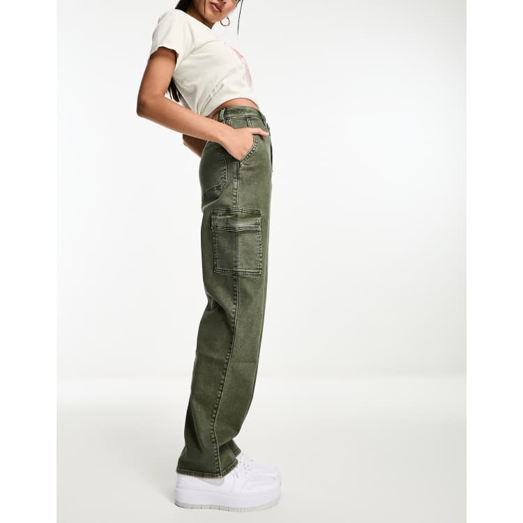 Hollister olive green pants best sale