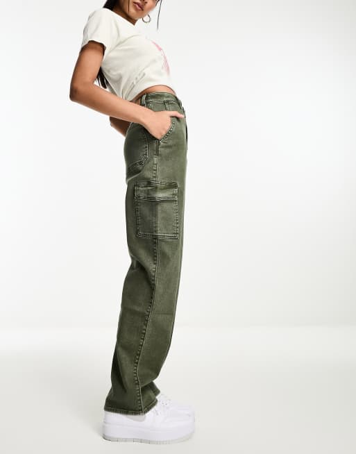 Hollister green store jeans