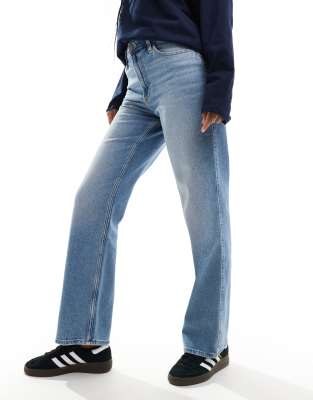 Hollister - Dad-Jeans in Hellblau mit besonders hohem Bund