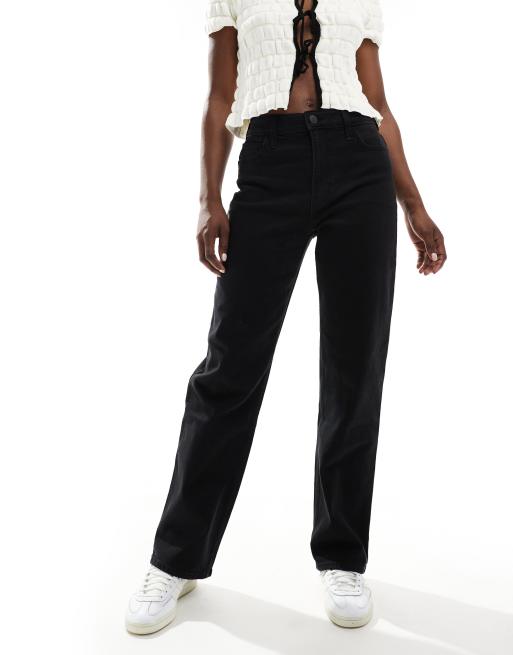 Hollister - Dad jeans met ultra hoge taille in zwart