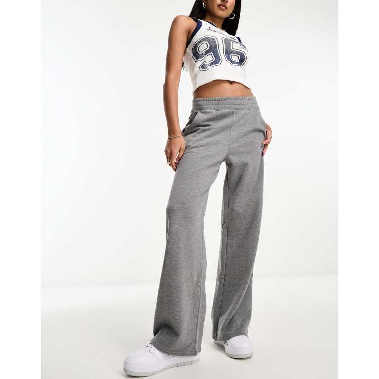 Hollister dad wide leg joggers in grey