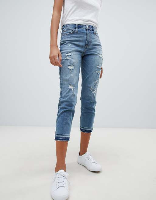 Hollister girlfriend jeans clearance