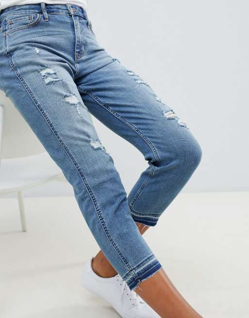 Hollister girlfriend jeans discount