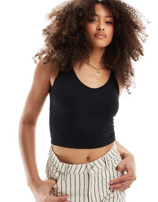 Hollister - Débardeur sans coutures à col V - Noir