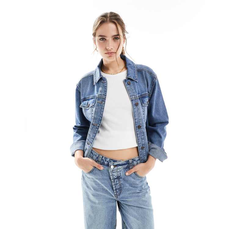 Hollister jean jacket womens hot sale