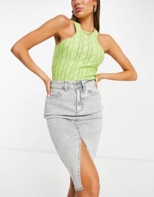 denim skirt hollister