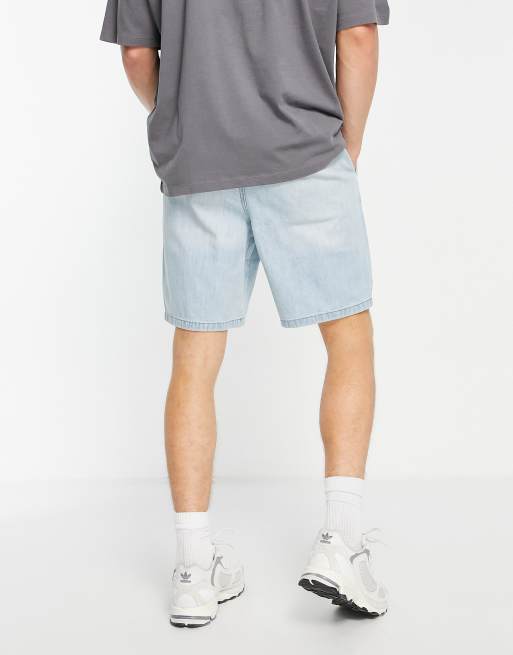 Hollister denim trackie shorts in light wash, 2 of 4