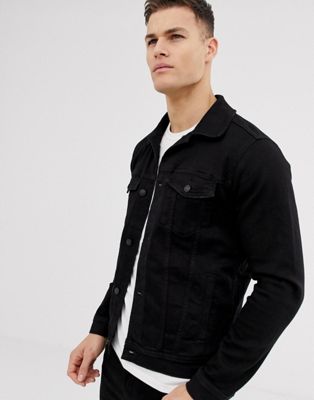 hollister black jean jacket