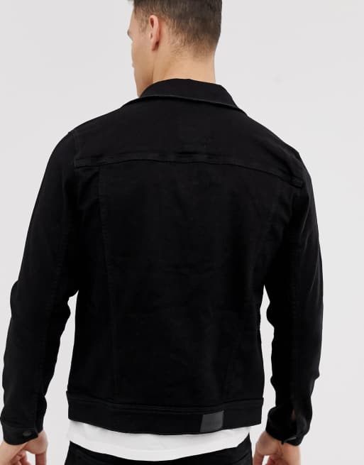 Stretch denim trucker jacket hollister top