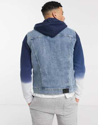 hollister hooded denim jacket