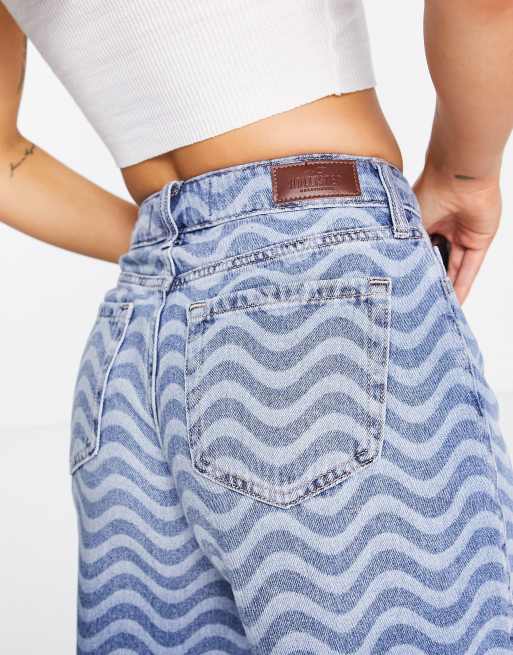 Hollister striped jeans clearance