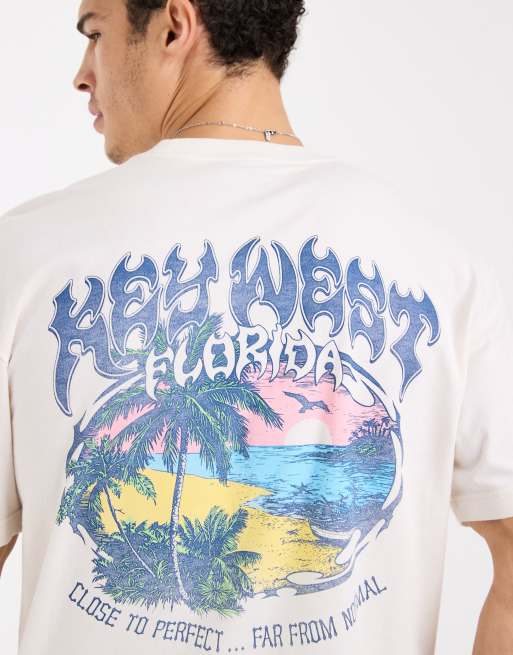 Hollister destination back graphic boxy oversized T-shirt in white, 5 of 5
