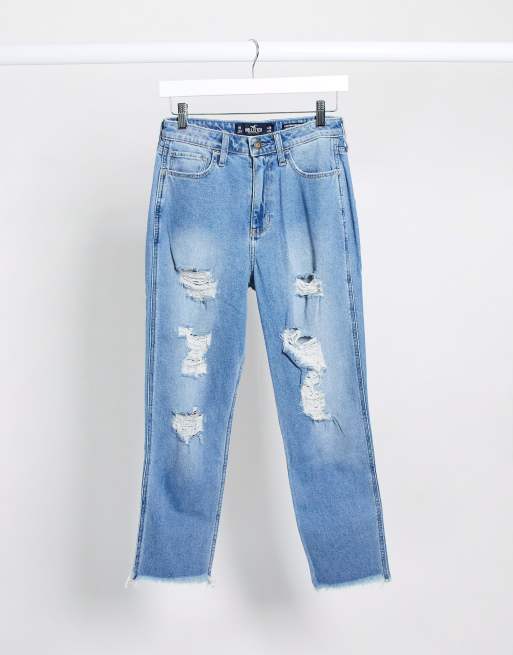Hollister ripped new arrivals mom jeans
