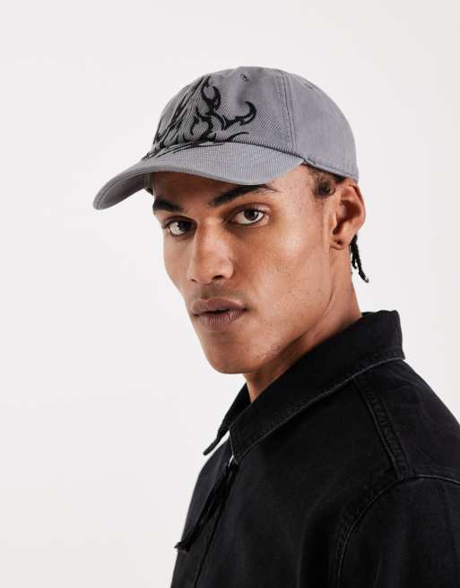 Hollister - Distressed pet met grafische print in grijs