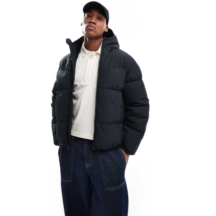 Hollister Doudoune à capuche doublée en fausse fourrure Noir