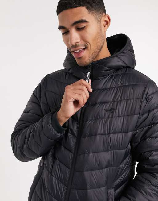 Doudoune noir hollister hot sale