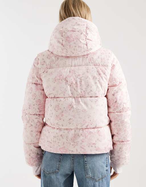Hollister - Doudoune courte à capuche en fausse fourrure - Rose, 4 de 4