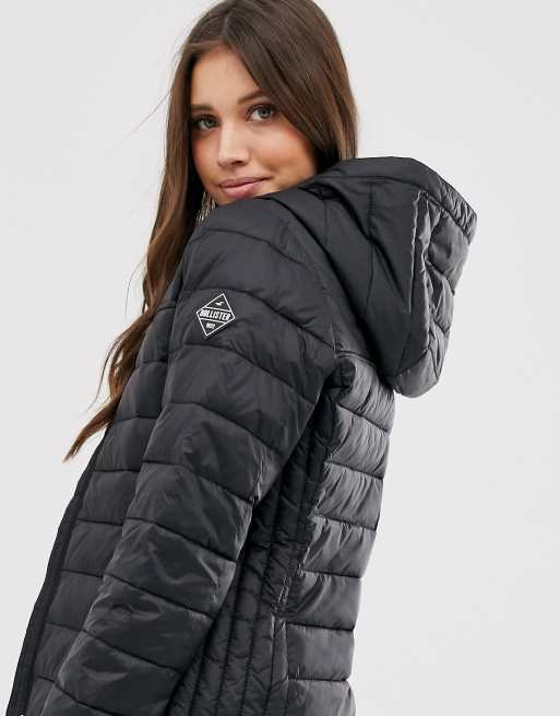 manteau hollister noir femme