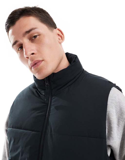Hollister Doudoune sans manches decontractee et reversible en nylon et velours cotele Noir ASOS