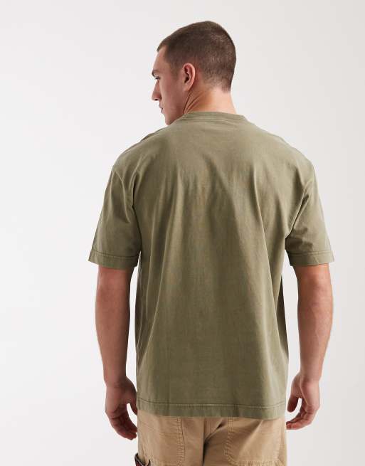 Hollister elevated chest logo t-shirt in green, 3 of 5