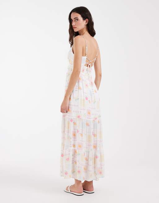 hollister embroidered maxi dress Karen Millen Applique Foam Button Through Dress main image 1
