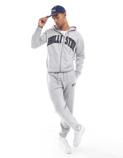 Hollister - Ensemble ample avec logo style universitaire - Gris chiné