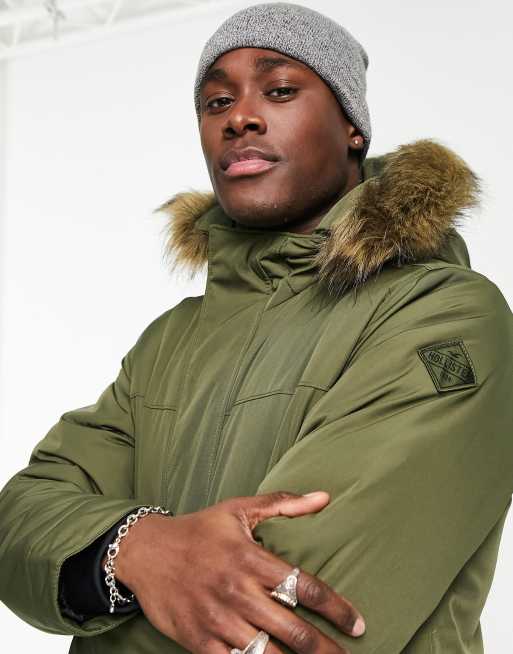 Hollister store green jacket