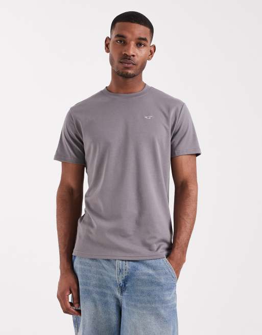 Hollister – Everyday – Grå t-shirt med klassisk logga