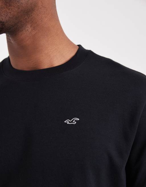 Hollister – Everyday – Svart t-shirt med ikonlogga, 2 av 5