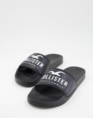 Hollister Exclusive to Asos icon logo sliders in black