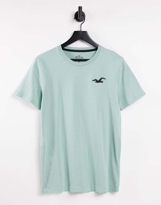 Hollister – Exploded – T-Shirt in Salbeigrün mit Logo
