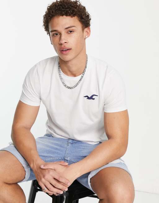 Hollister - Exploded - T-shirt met icoonlogo in wit