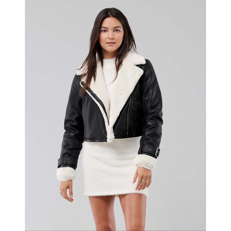 Hollister faux fur jacket online