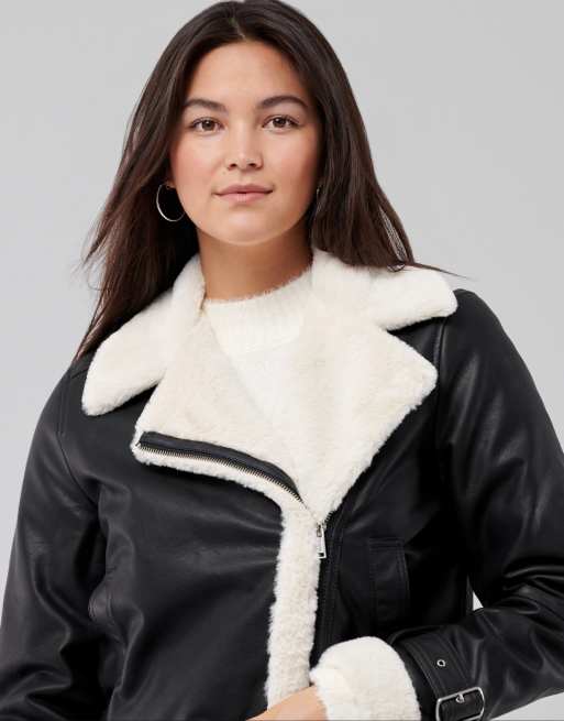 Hollister faux fur jacket new arrivals