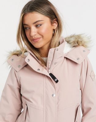 Hollister faux fur hooded jacket in 