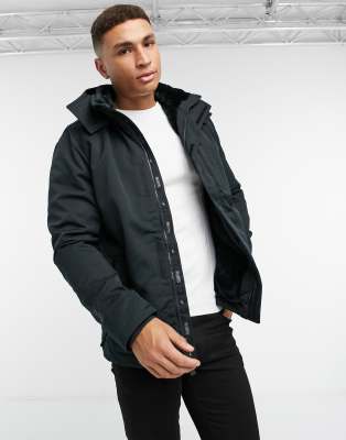 Hollister faux fur lined hooded parka 