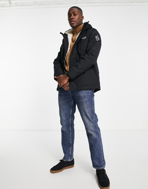 Hollister Teddy Lined Parka Jacket With Faux Fur Hood, $124, Asos