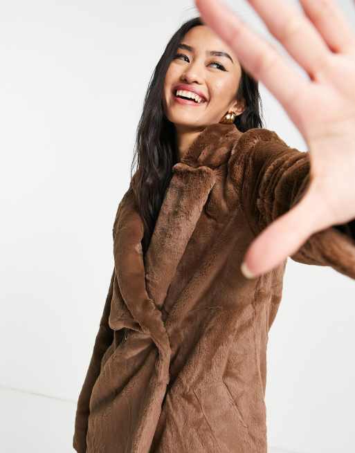 Faux fur teddy coat store