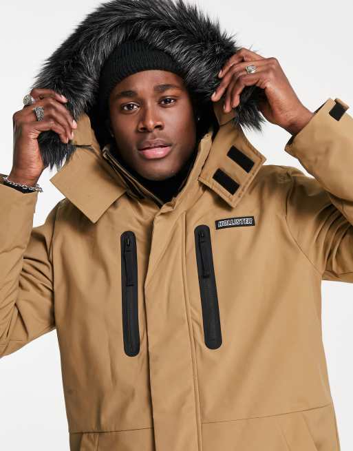 Fur trim parka coat hot sale