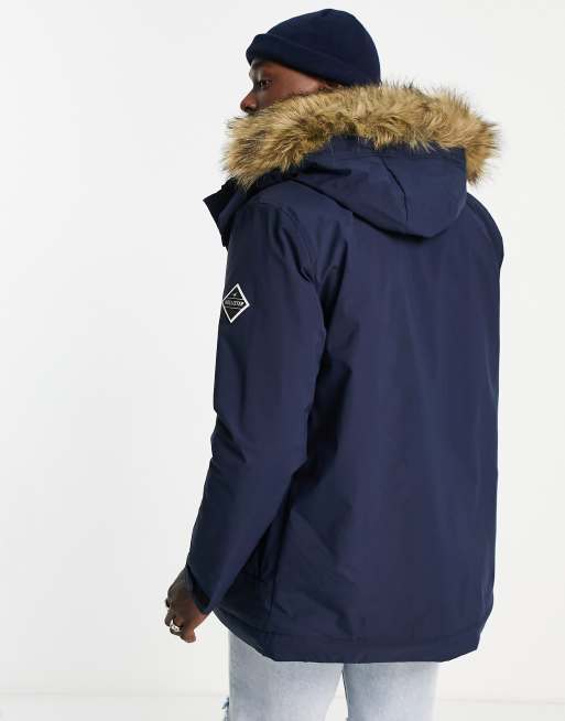 Hollister parka jacket in navy