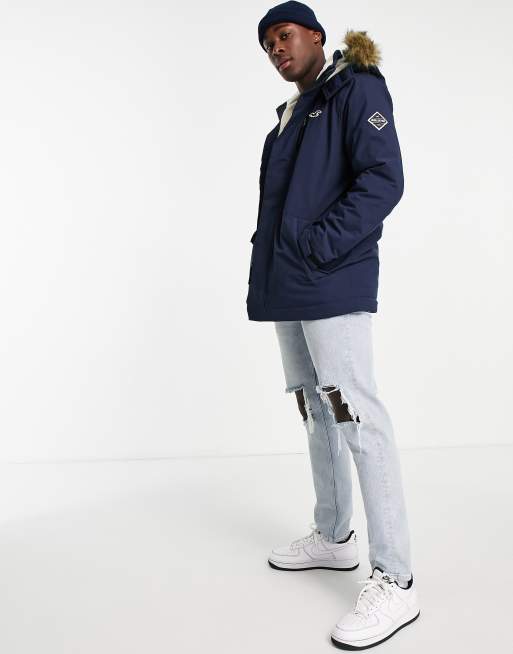 Hollister parka jacket in navy