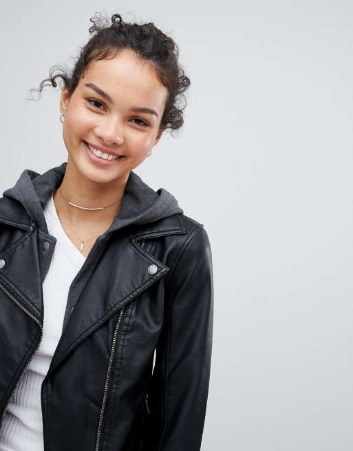 Hollister deals leather jacket